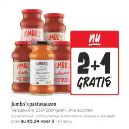 Jumbo Jumbo's pastasauzen aanbieding