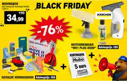 Hubo Movingbox + Ruitenreiniger WV1 PLUS D500 aanbieding