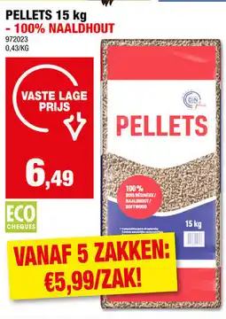 Hubo Pellets % naaldhout aanbieding