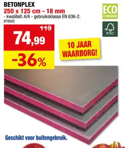 Hubo Betonplex aanbieding