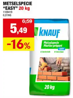 Hubo Knauf metselspecie easy aanbieding