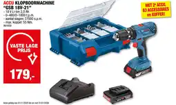Hubo Bosch accu klopboormachine GSB 18V-21 aanbieding