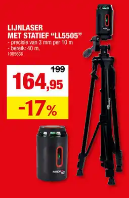 Hubo Futech lijnlaser met statief LL5505 aanbieding
