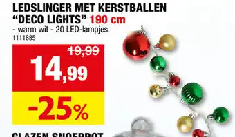 Hubo Ledslinger met kerstballen deco lights aanbieding
