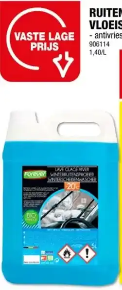 Hubo Forever ruitensproeiervloeistof bio ethanol -20°C 5l aanbieding