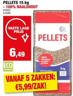 Hubo BG pellets naaldhout 15kg aanbieding