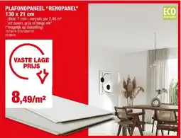 Hubo PLAFONDPANEEL RENOPANEL 130 x 21 cm aanbieding