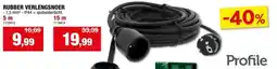 Hubo Profile verlengsnoer 15m 3G 1,5mm² zwart aanbieding