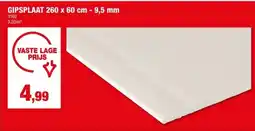 Hubo Gipsplaat AK 9,5mm 260x60 cm aanbieding