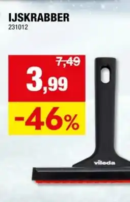 Hubo Vileda ijskrabber zwart/rood aanbieding