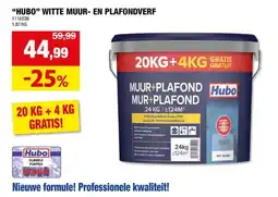 Hubo Hubo muur- en plafondverf 24kg mat wit aanbieding