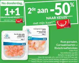 Intermarché Klaas Puul Roze garnalen, Garnaalstaarten of Rivierkreeftenvlees aanbieding