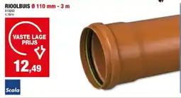 Hubo Scala rioolbuis 110mm 3m aanbieding