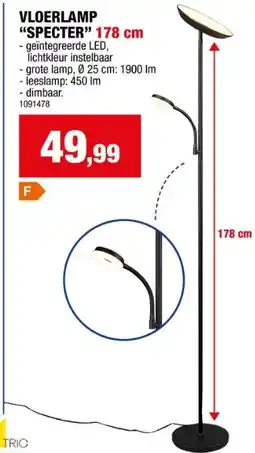 Hubo Trio Specter LED vloerlamp 17W mat zwart aanbieding