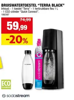 Hubo SodaStream Terra bruiswatertoestel zwart aanbieding