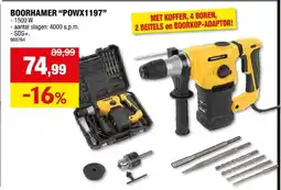 Hubo Powerplus POWX1197 boorhamer 1500W aanbieding