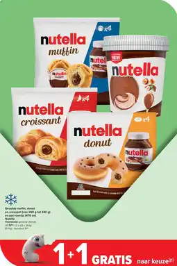 Carrefour Gevulde mu n, donut en croissant (van 240 g tot 340 g) en pot roomijs (470 ml) Nutella aanbieding
