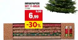 Hubo Kerst inpakpapierset 11-delig aanbieding