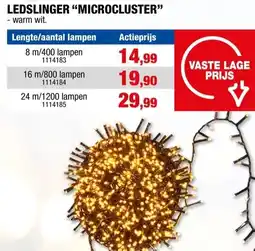 Hubo Microcluster LED verlichting 24m warm wit aanbieding