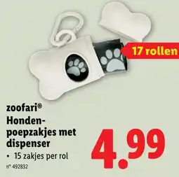 Lidl zoofari Honden- poepzakjes met dispenser aanbieding