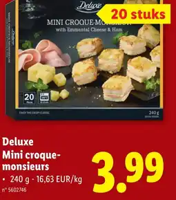 Lidl Deluxe Mini croque- monsieurs aanbieding