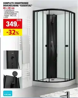 Hubo Aurlane Essentiel douchecabine kwartrond 85x85x210 cm aanbieding