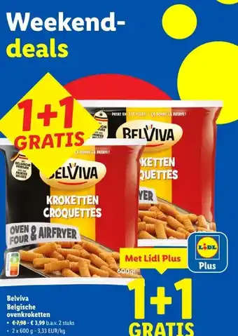 Lidl Belviva Belgische ovenkroketten aanbieding