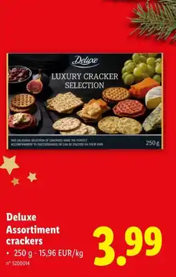 Lidl Deluxe Assortiment crackers aanbieding