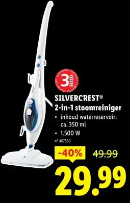 Lidl SILVERCREST 2-in-1 stoomreiniger aanbieding
