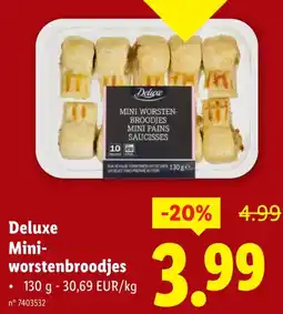 Lidl Deluxe Mini- worstenbroodjes aanbieding