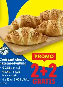 Lidl Croissant choco- hazelnootvulling aanbieding