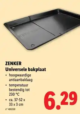 Lidl ZENKER Universele bakplaat hoogwaardige antiaanbaklaag aanbieding