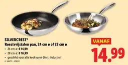 Lidl SILVERCREST Roestvrijstalen pan, 24 cm ø of 28 cm ø aanbieding