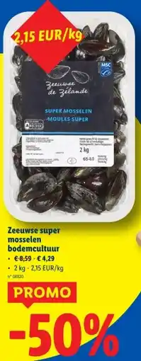 Lidl Zeeuwse super mosselen bodemcultuur aanbieding