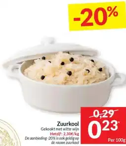 Intermarché Zuurkool Gekookt met witte wijn aanbieding