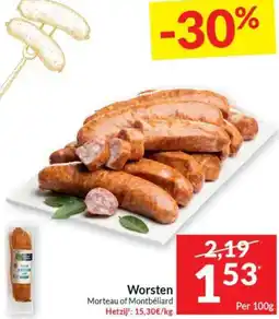 Intermarché Worsten Morteau of Montbéliard aanbieding