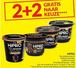 Intermarché HiPro Chocolademousse of Pudding chocolade, vanille of karamel aanbieding