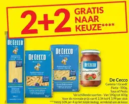 Intermarché De Cecco Gamma 'l Grandi' pasta of saus of Pesto aanbieding