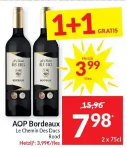 Intermarché AOP Bordeaux Le Chemin Des Ducs Rood aanbieding