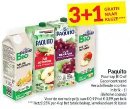 Intermarché Paquito Puur sap BIO of Geconcentreerd aanbieding