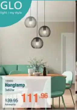 Cevo Eglo Hanglamp 3x60w aanbieding