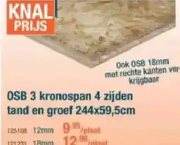 Cevo OSB 3 kronospan 4 zijden tand en groef aanbieding