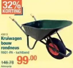 Cevo Kruiwagen bouw rondneus A801-PA - luchtband aanbieding