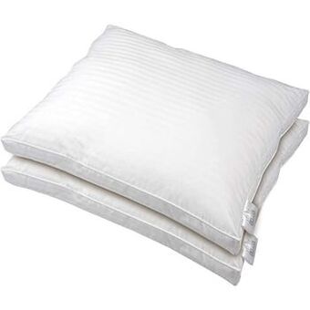 Leen Bakker Polydaun hoofdkussenset Nova - wit - 55x65x5 cm - Leen Bakker aanbieding