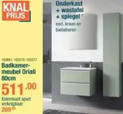 Cevo Badkamer meubel Oriali , Onderkast + wastafel + spiegel aanbieding