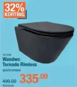 Cevo Wandwc Tornado Rimless quickrelease aanbieding