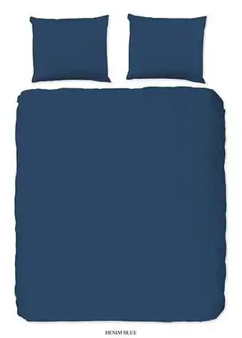 De Matrassen Gigant Dekbedovertrek 140x220 Good Morning katoen strijkvrij denim aanbieding