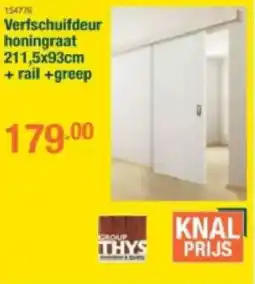 Cevo Groupthys Verfschuifdeur honingraat +rail +greep aanbieding