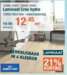 Cevo Quick step Laminaat Creo hydro aanbieding