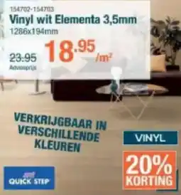 Cevo Quick step Vinyl wit Elementa aanbieding